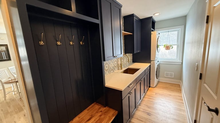Remodeled mud room in Naperville IL